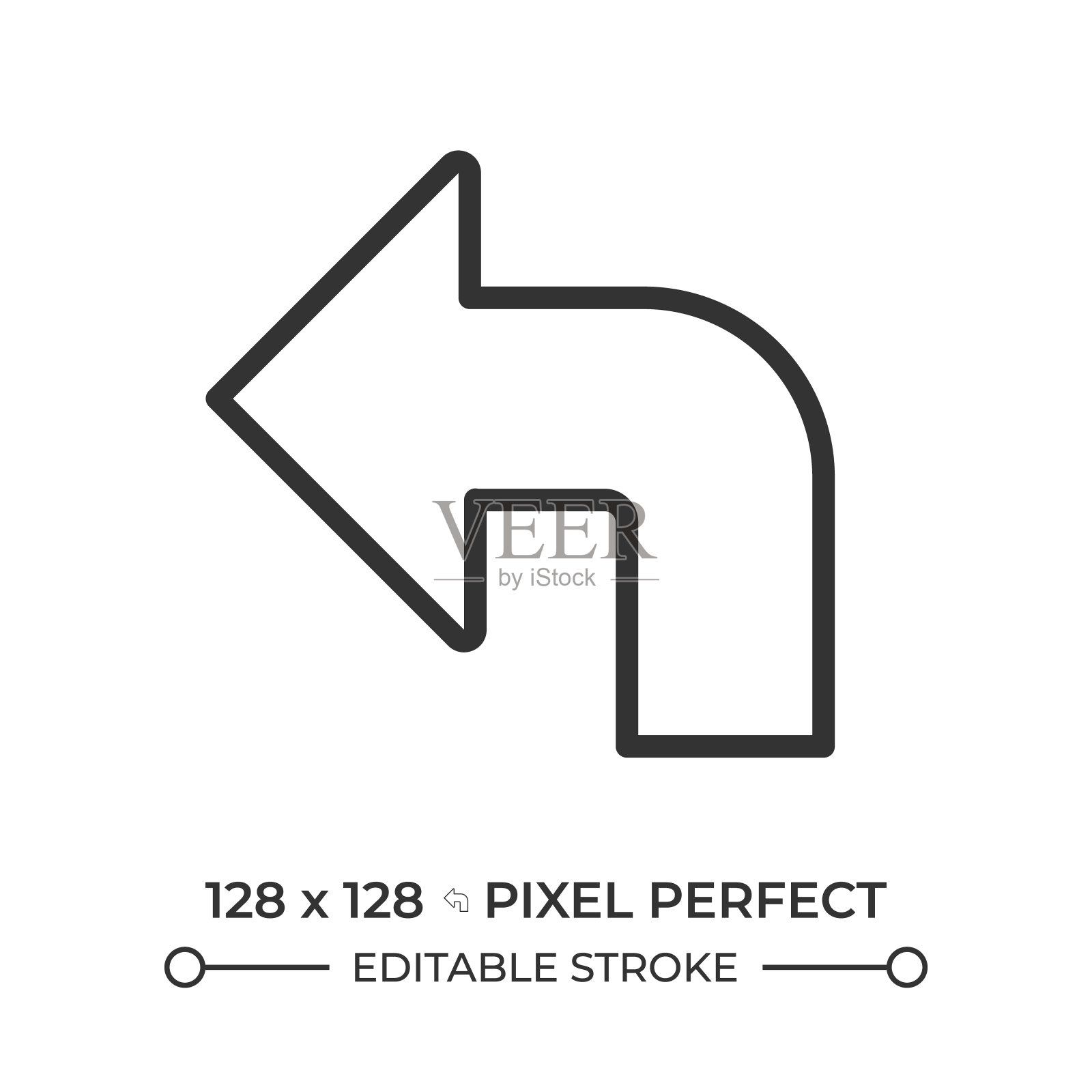 左箭头线性图标插画图片素材