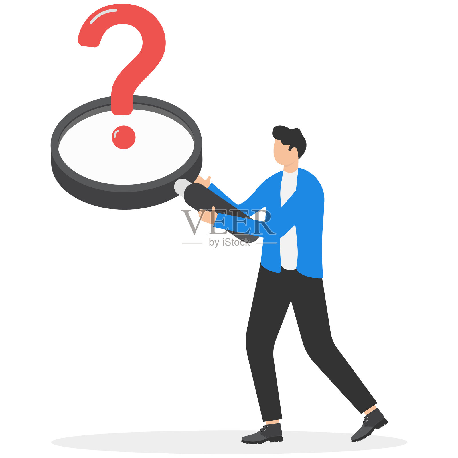 问题分析或问题管理,分析或调查根本原因或事件,寻找解决方案或发现威胁或不确定因素插画图片素材