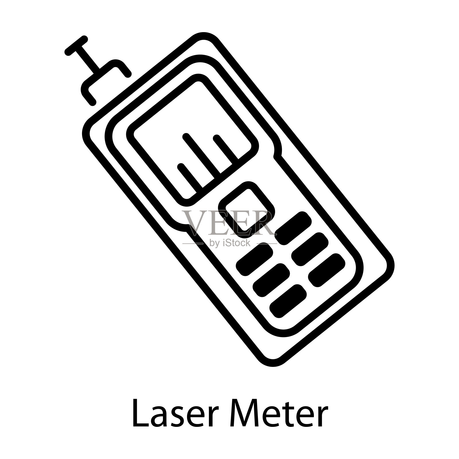 激光测量仪插画图片素材