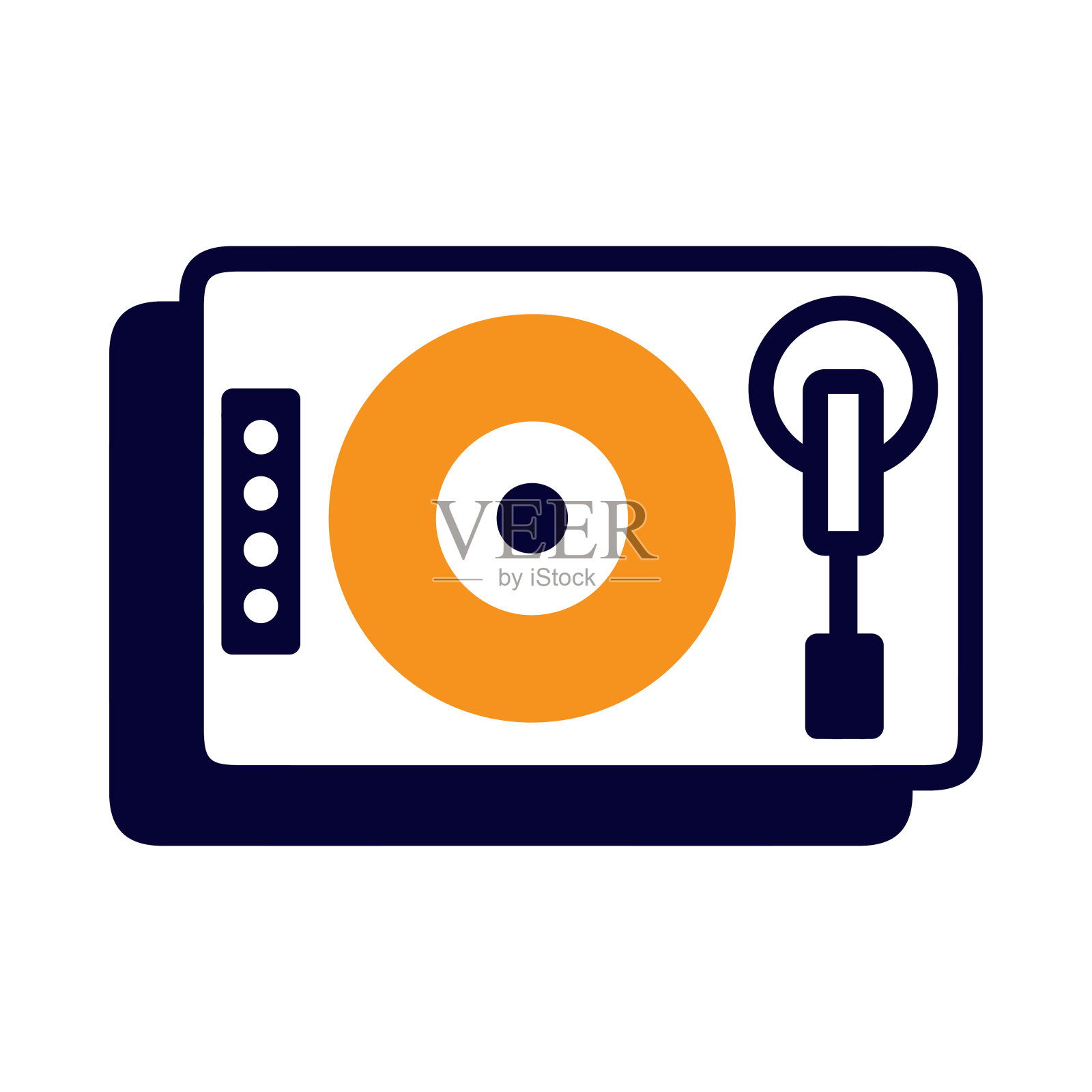 播放器,音频,媒体,音乐,DJ唱盘图标插画图片素材