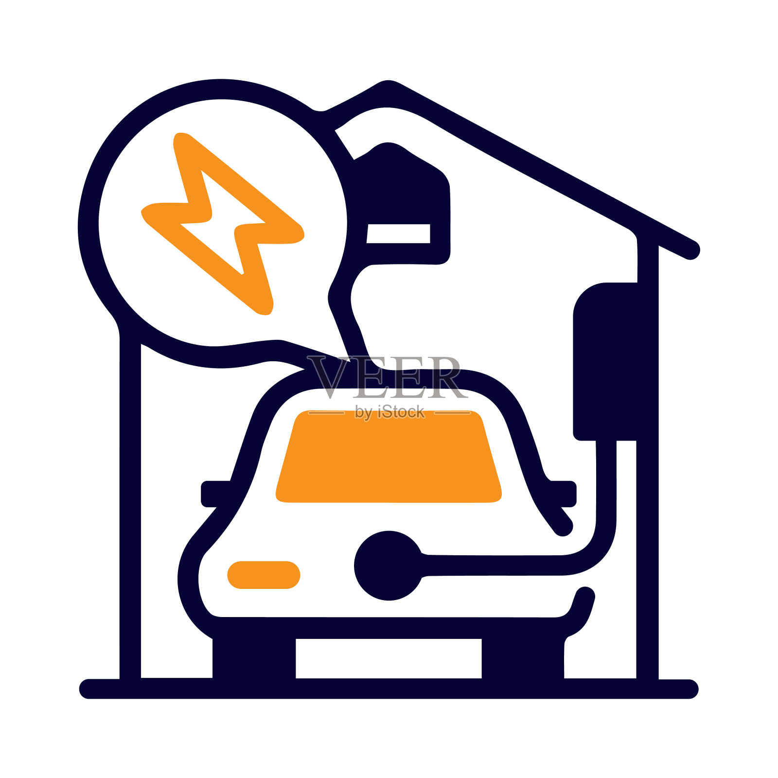 电动汽车,汽车,充电站,充电站,电动汽车充电站图标插画图片素材