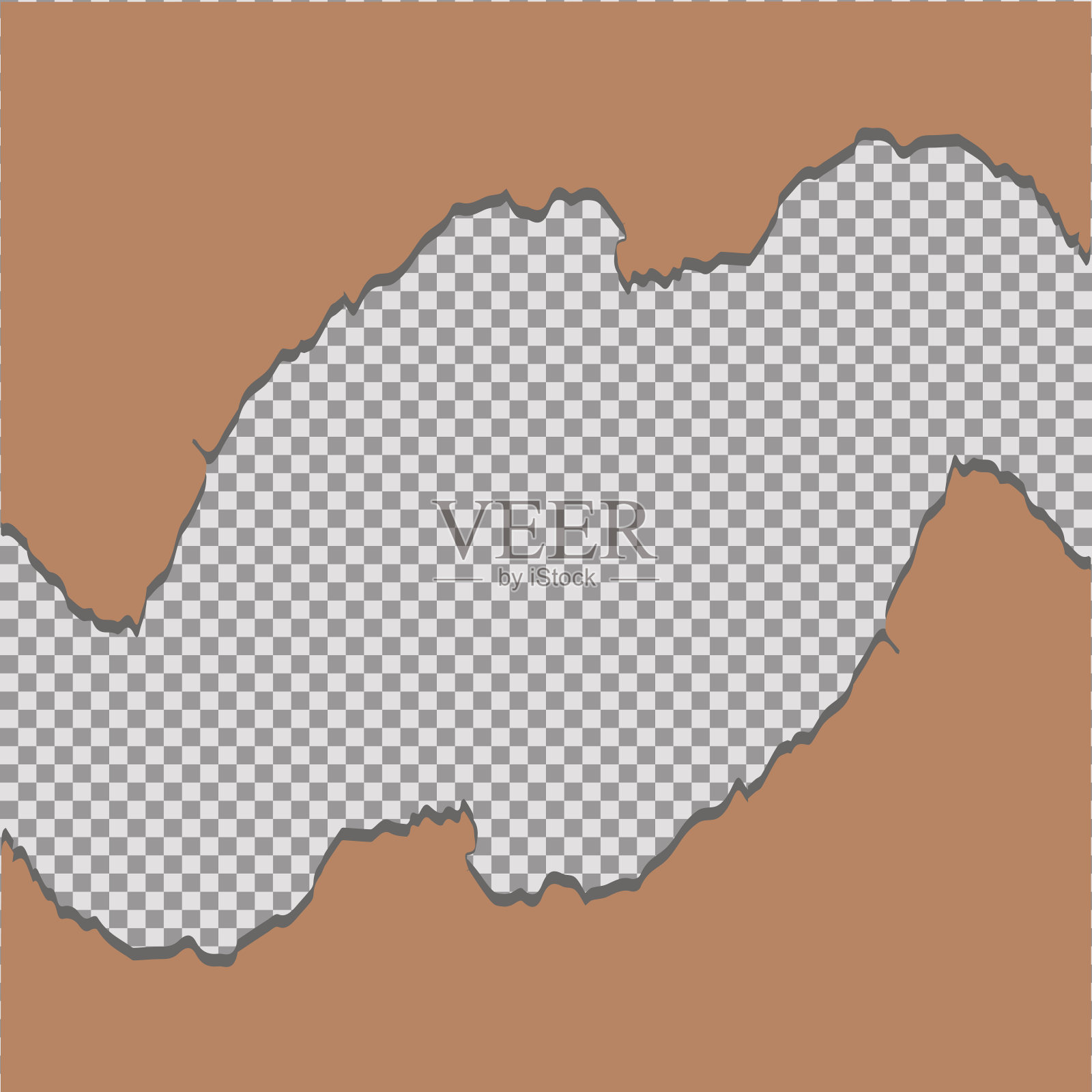 撕掉一张彩纸。矢量纸设计模板。向量插画图片素材