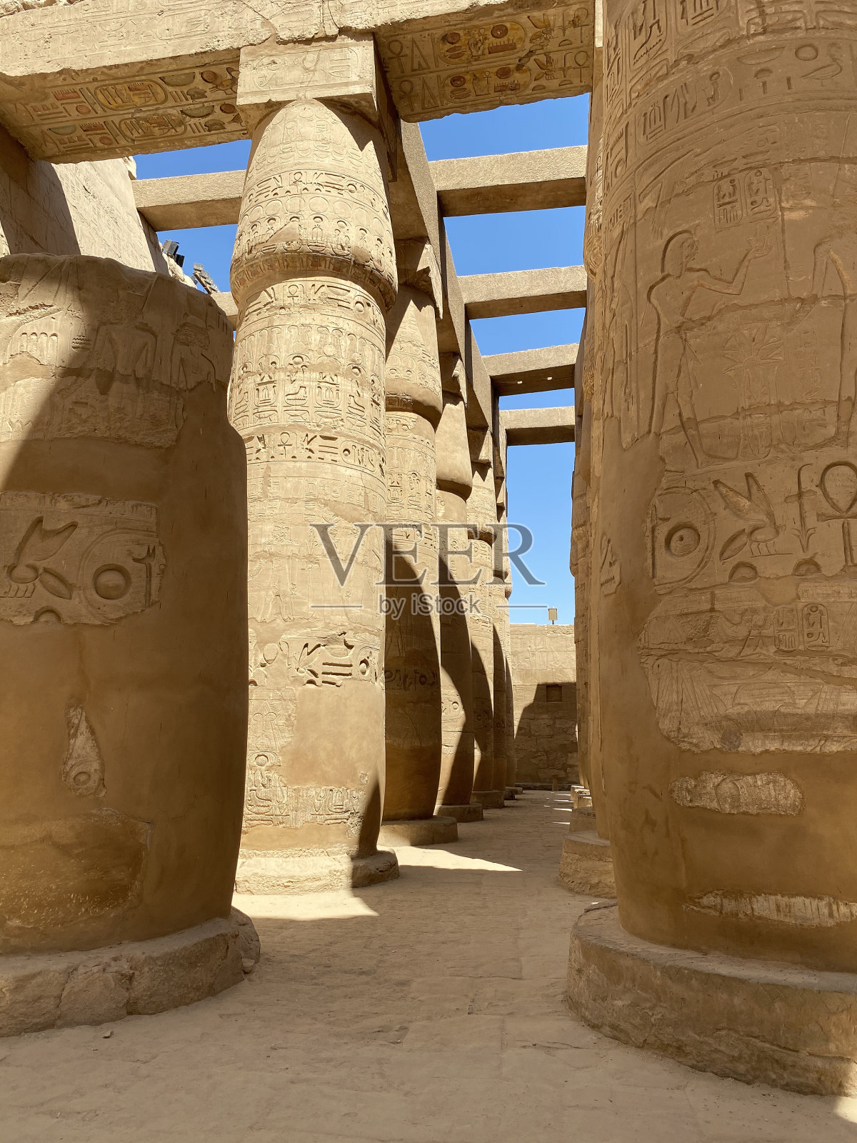 卡纳克神庙的古老石块照片摄影图片