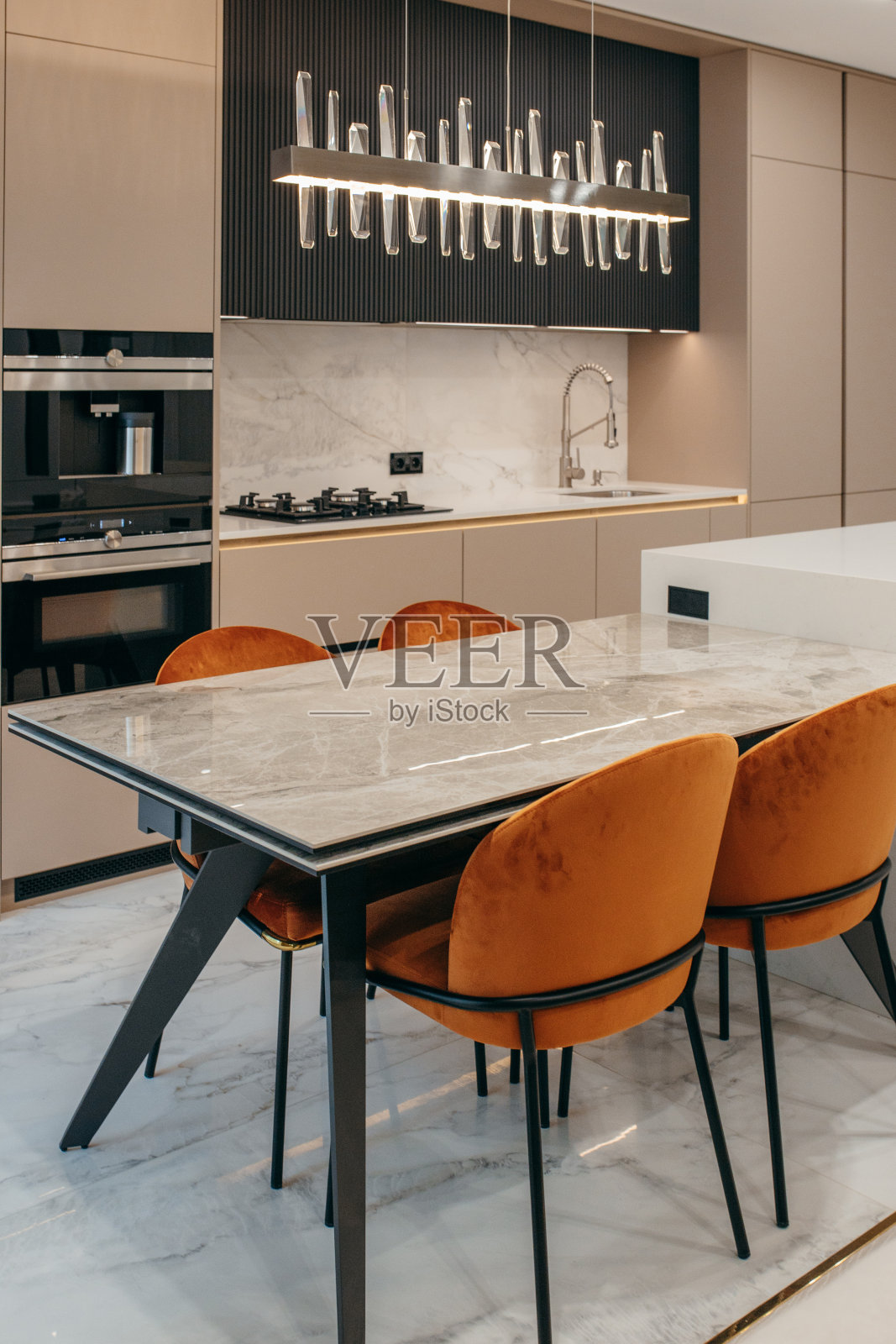 现代厨房工作室内部照片摄影图片