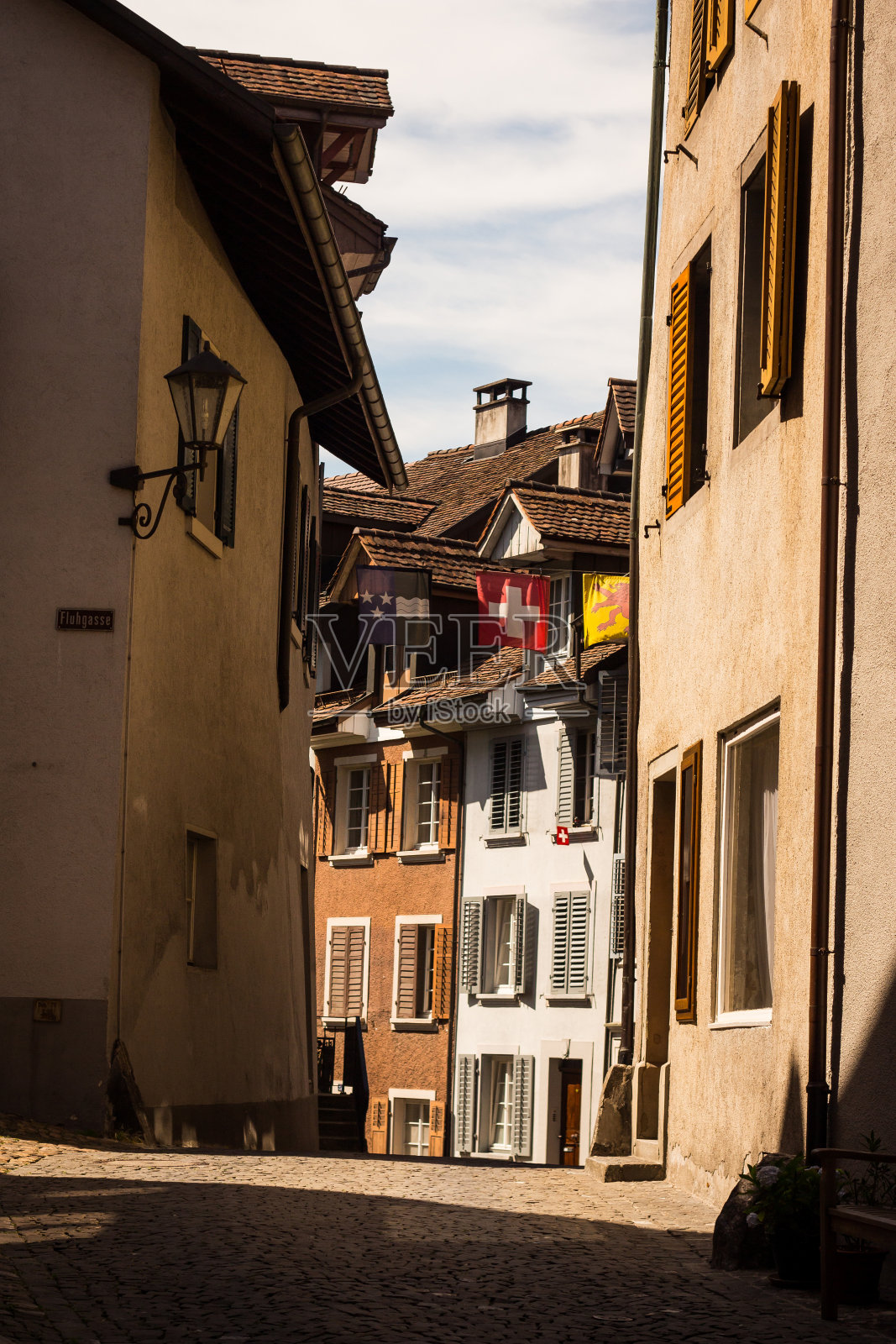 夏末在德国和瑞士的劳芬堡照片摄影图片