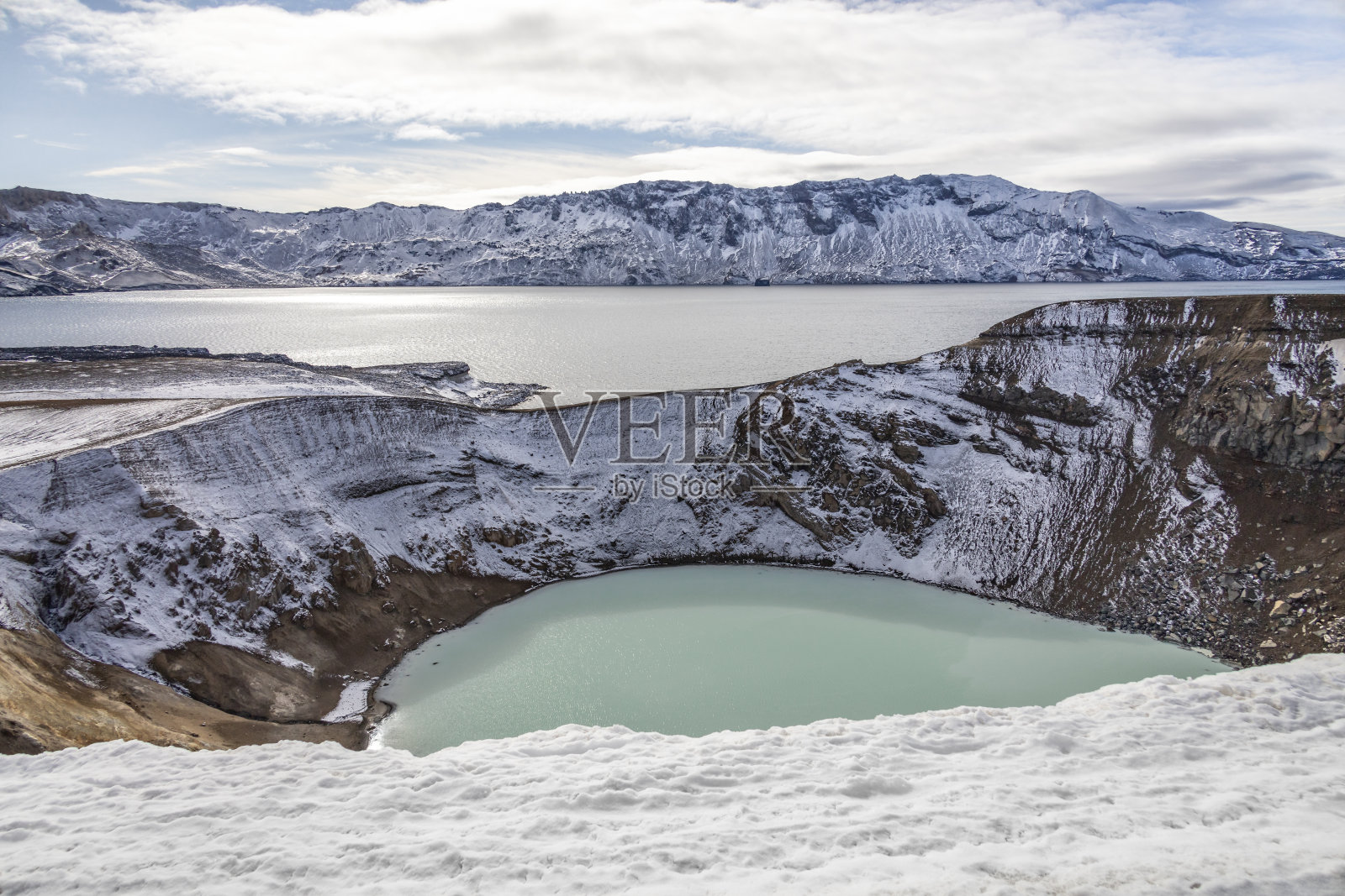 冰岛的Askja火山口照片摄影图片