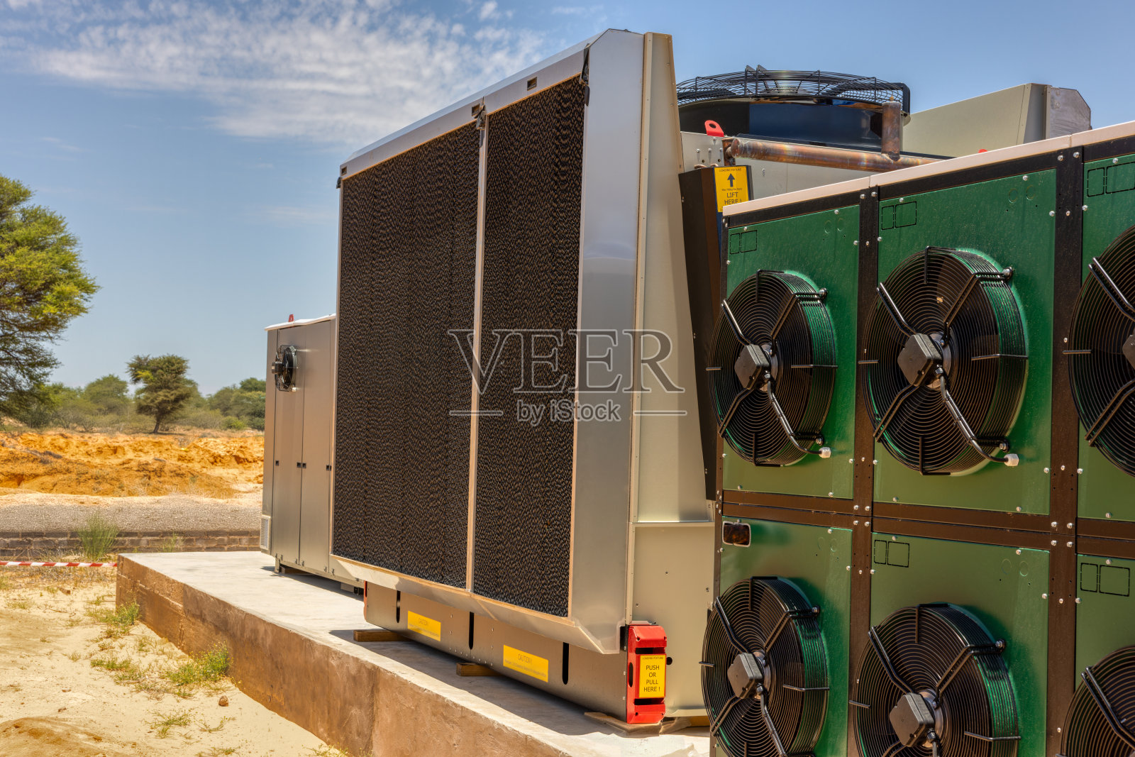 便携式制冷集装箱解决方案,户外庭院移动制冷机组,照片摄影图片