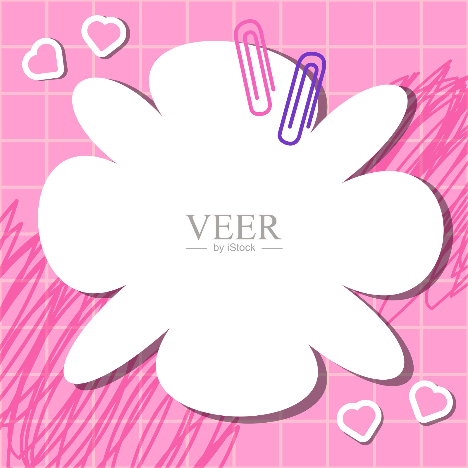 纸质笔记模板。插画图片素材