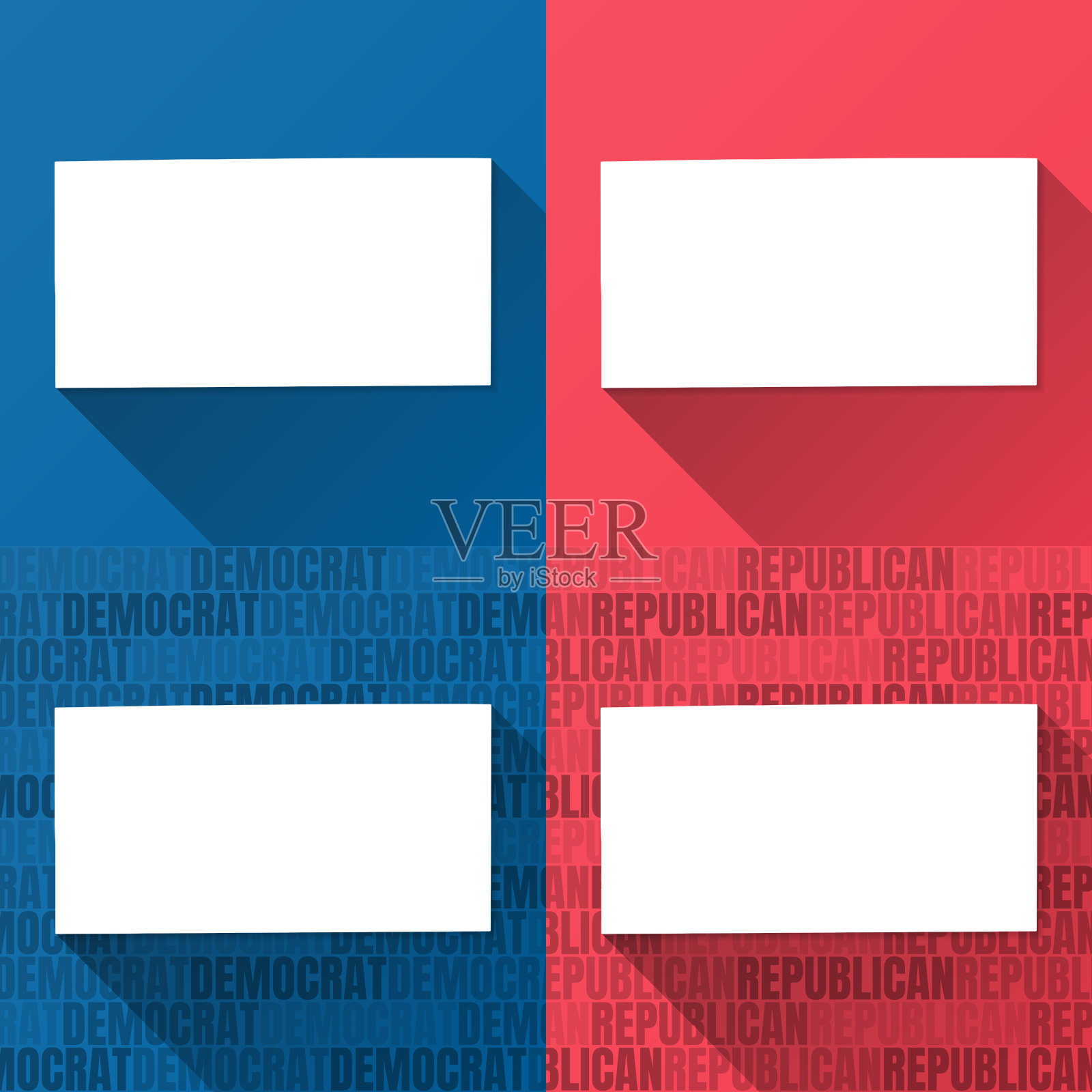 德克萨斯州的施莱彻县。蓝色和红色背景的地图插画图片素材