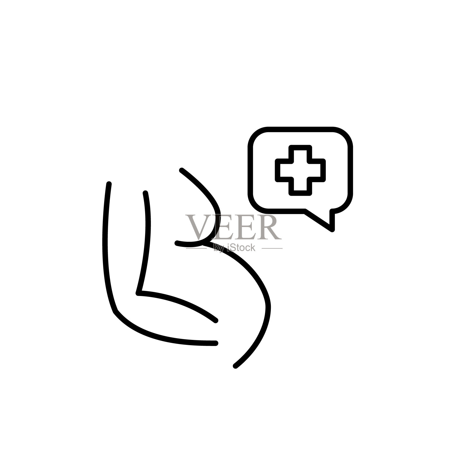 孕妇和带有十字的医疗信息。孕期医疗保健支持。像素完美矢量图标插画图片素材