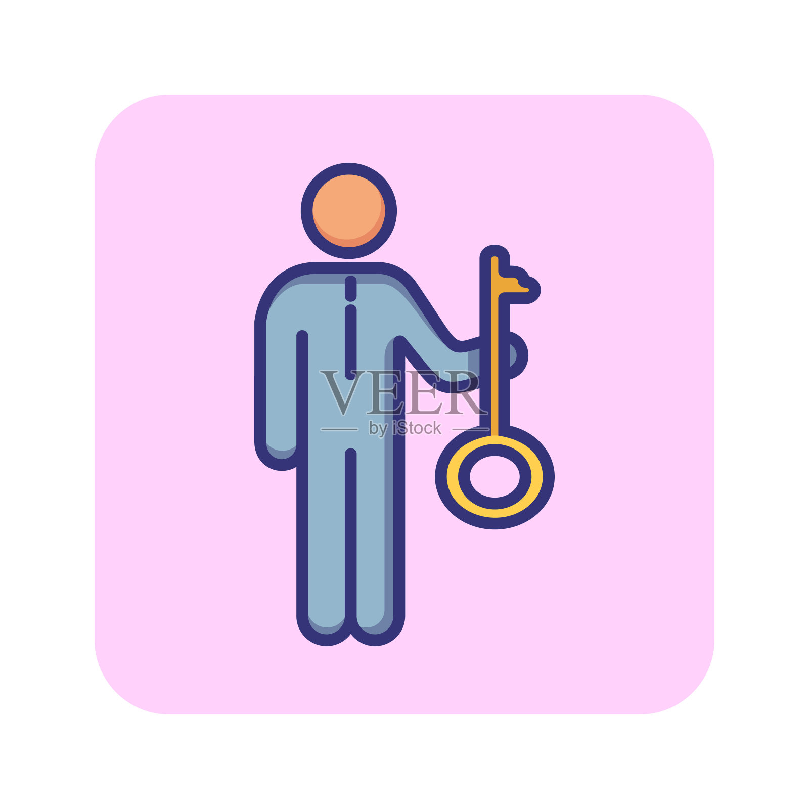 业务键线图标插画图片素材