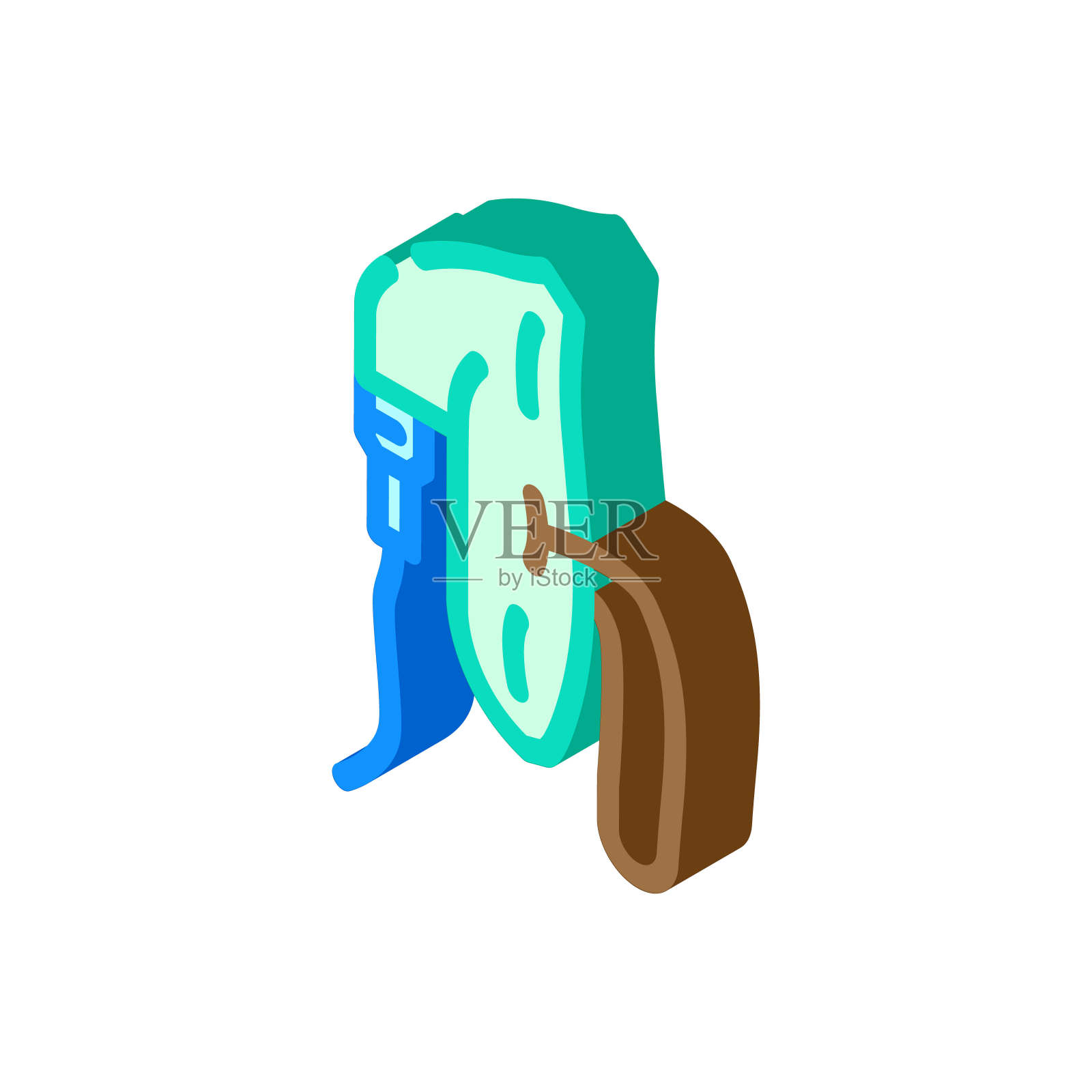 氧气面罩救护车等距图标矢量插图插画图片素材