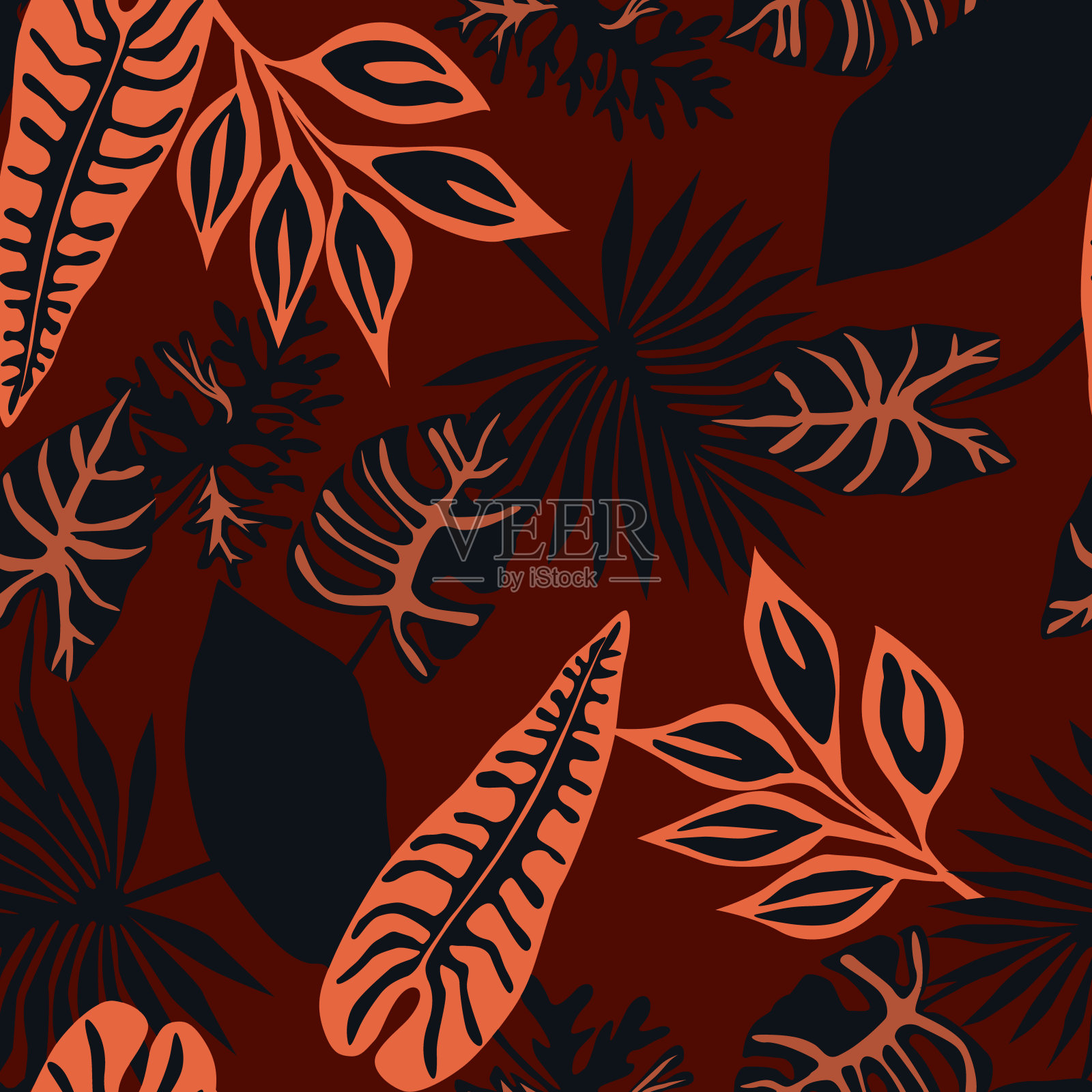 热带抽象数码印刷品插画图片素材