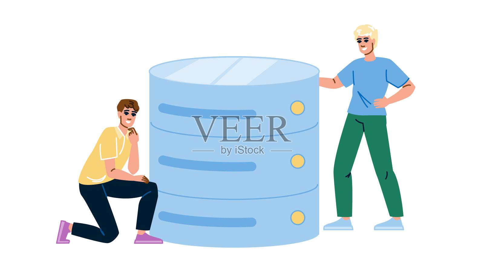 软件数据库性能分析向量插画图片素材