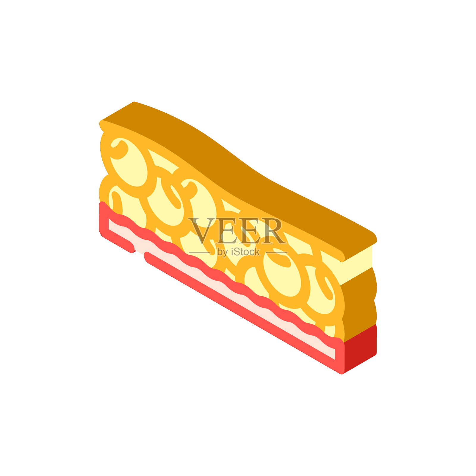 脂肪组织肥胖超重等距图标矢量插图插画图片素材