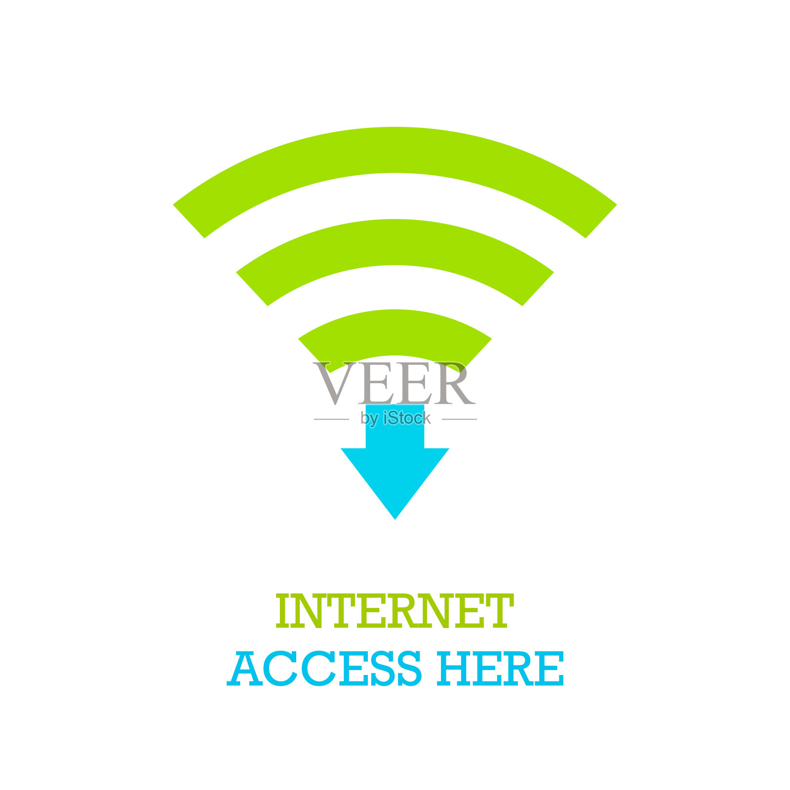 免费公共wi-fi连接矢量标志插画图片素材