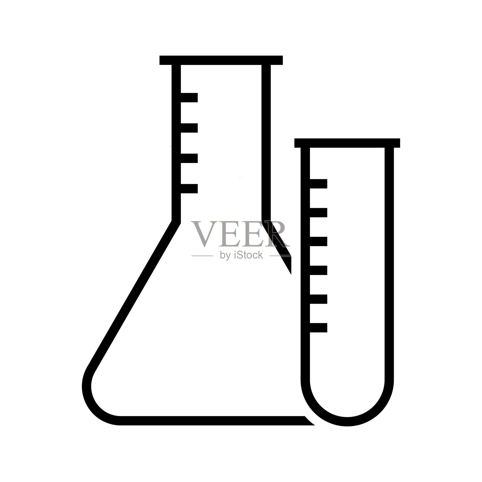 实验室烧瓶图标插画图片素材