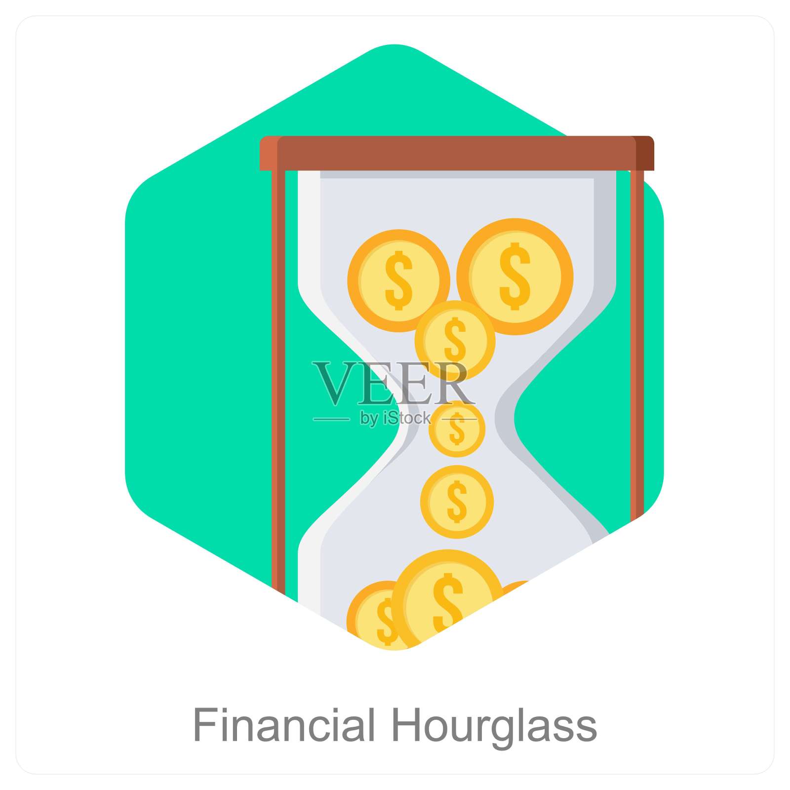 金融沙漏插画图片素材