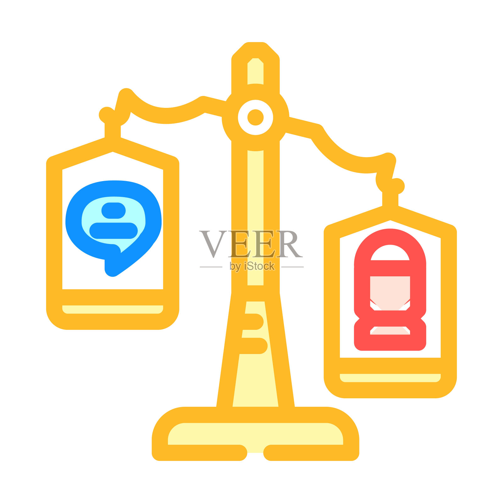 可采证据犯罪彩色图标矢量插图插画图片素材