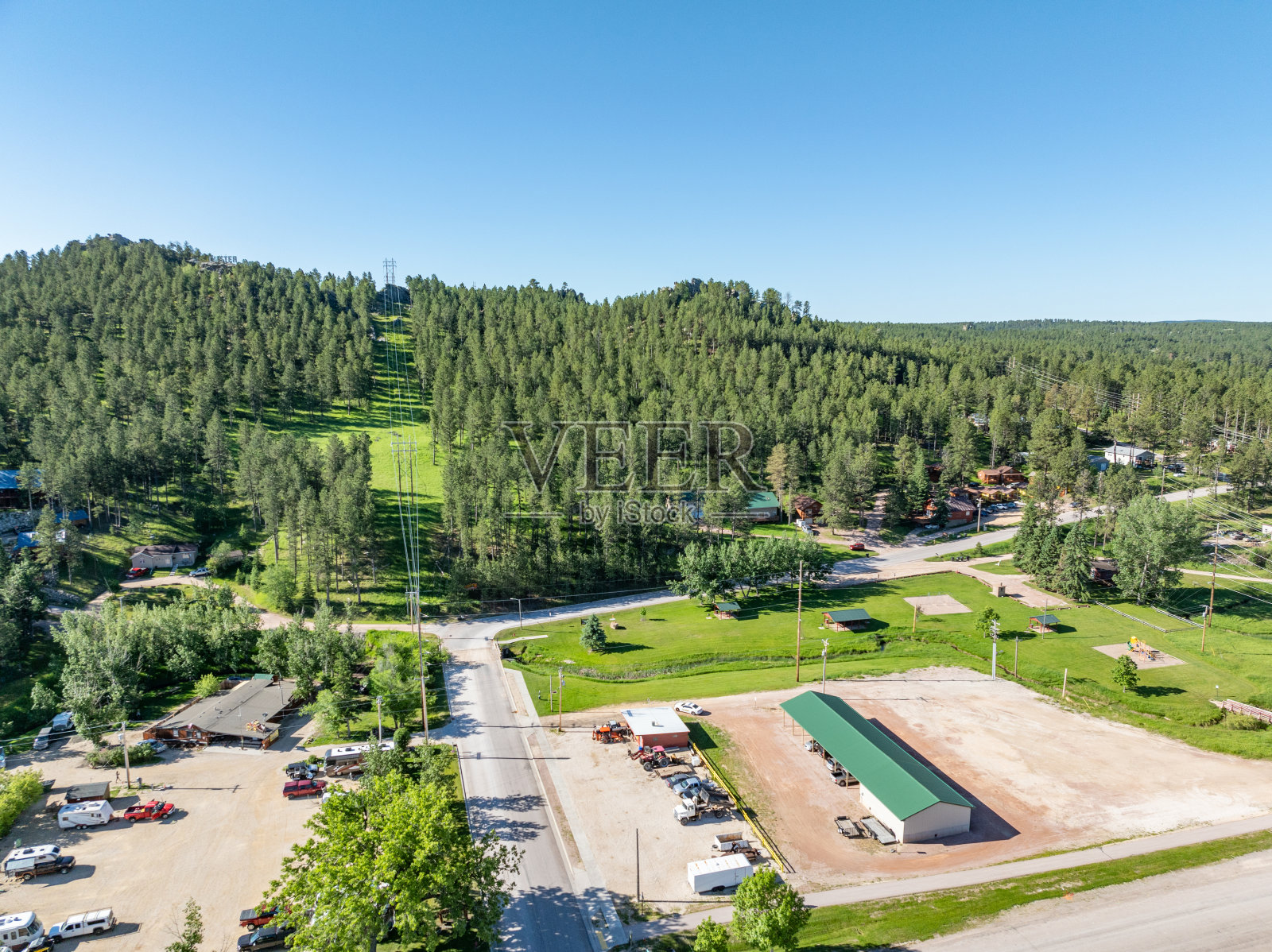 卡斯特鸟瞰图,南达科他州,美国照片摄影图片