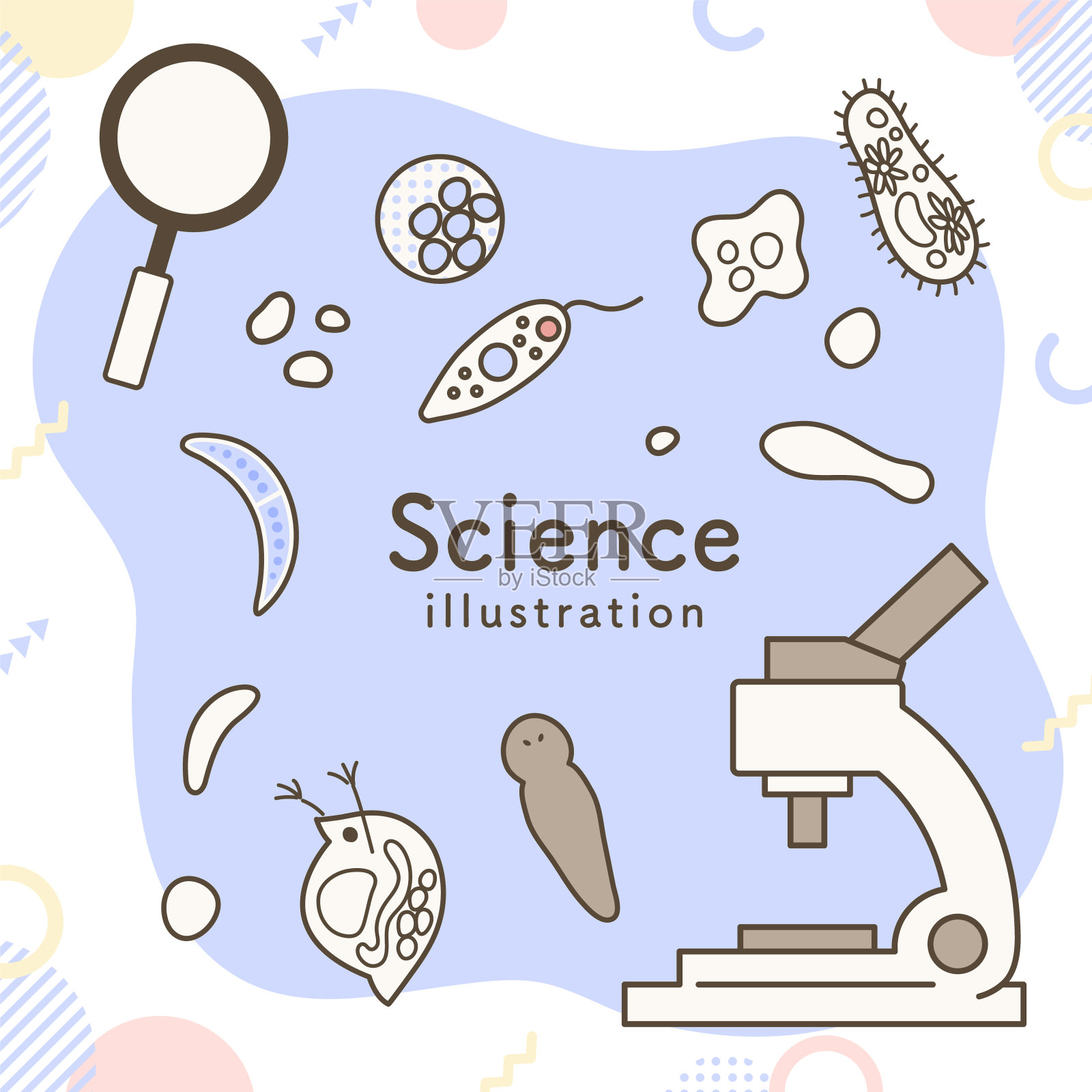微生物插画套装插画图片素材