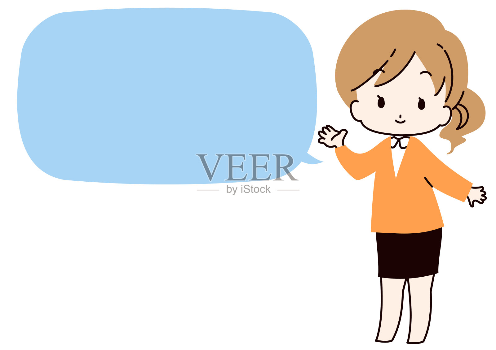 女性和解释性井喷插画图片素材