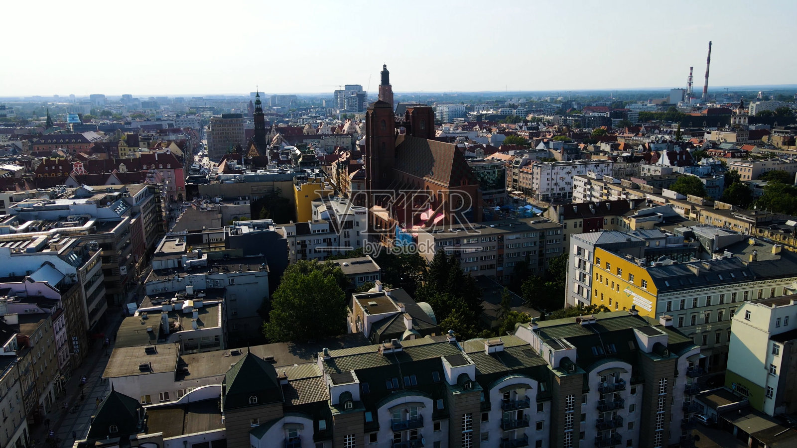从现代的高度看城市希望发展建筑欧洲弗罗茨瓦夫波兰照片摄影图片