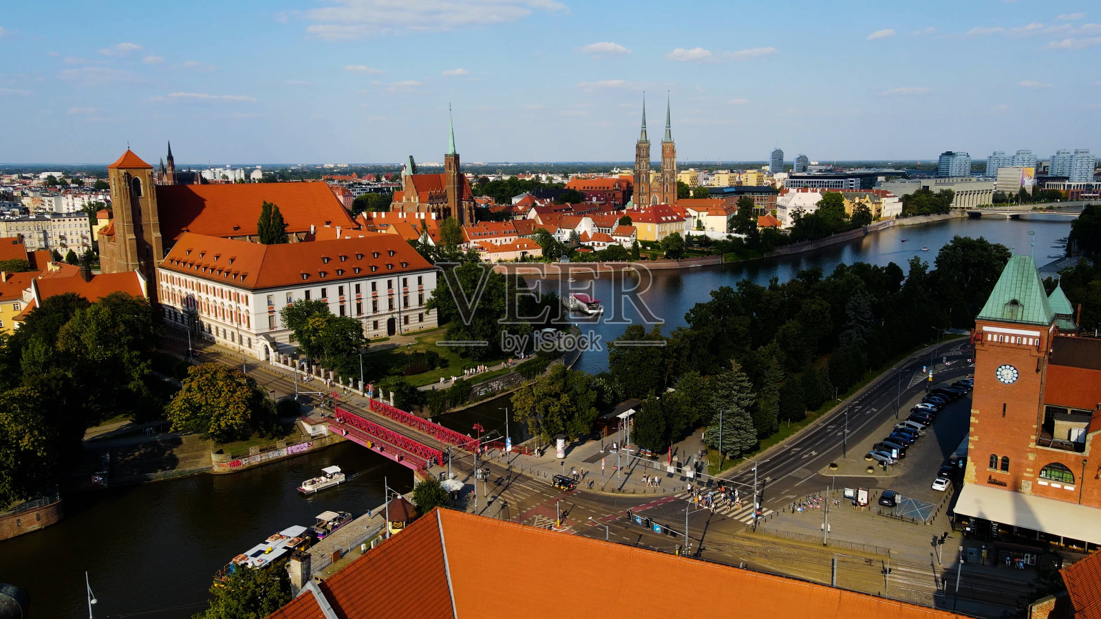 从现代的高度看城市希望发展建筑欧洲弗罗茨瓦夫波兰照片摄影图片