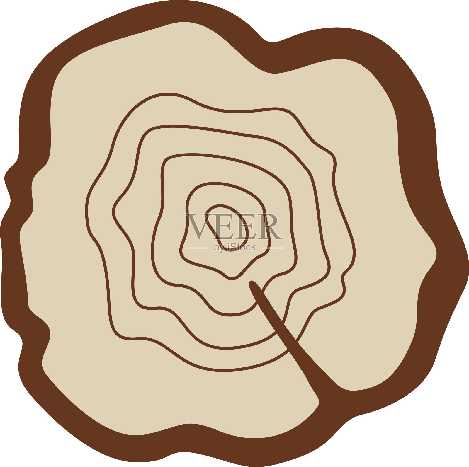 树桩插画图片素材