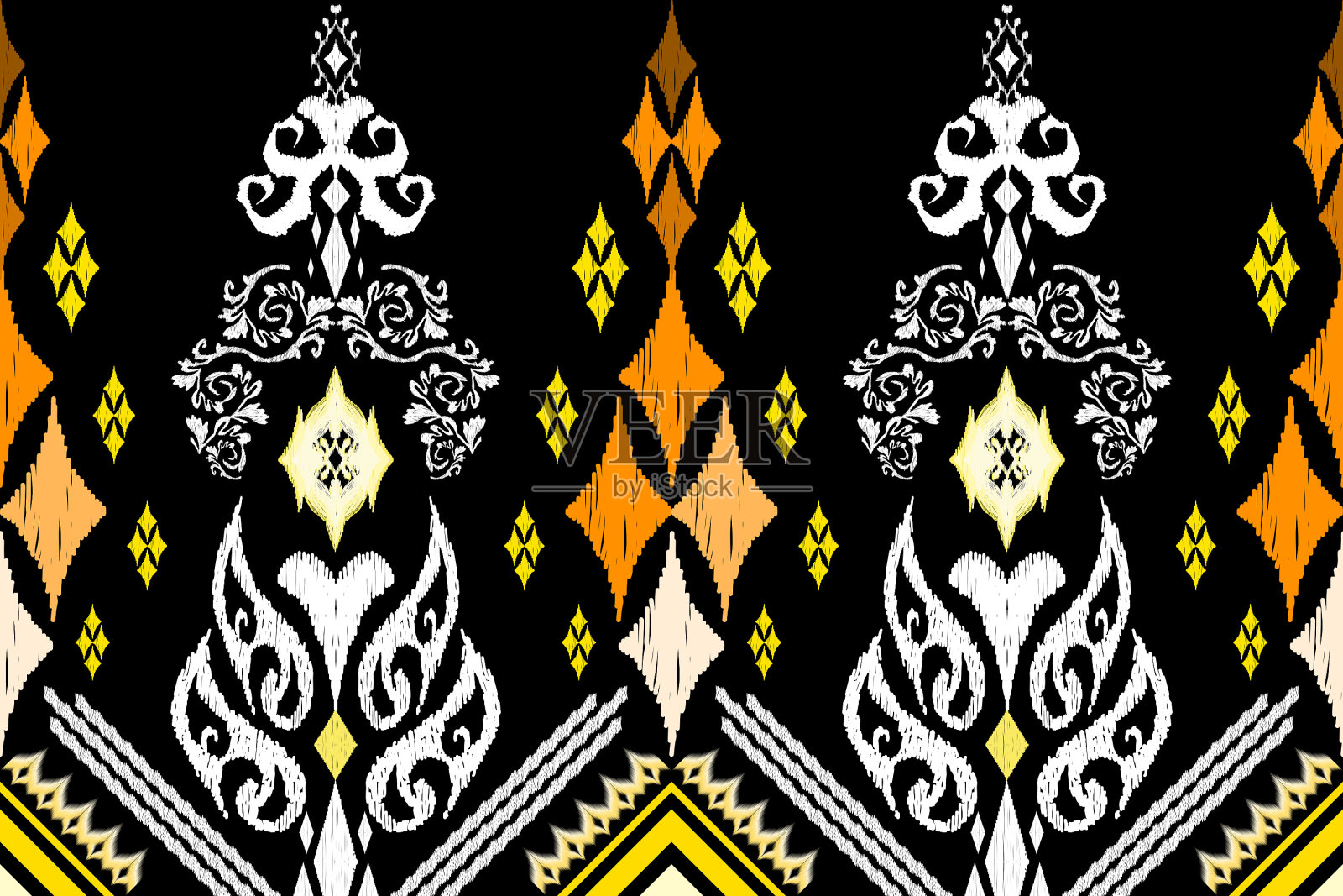 几何民族传统艺术图案。插画图片素材