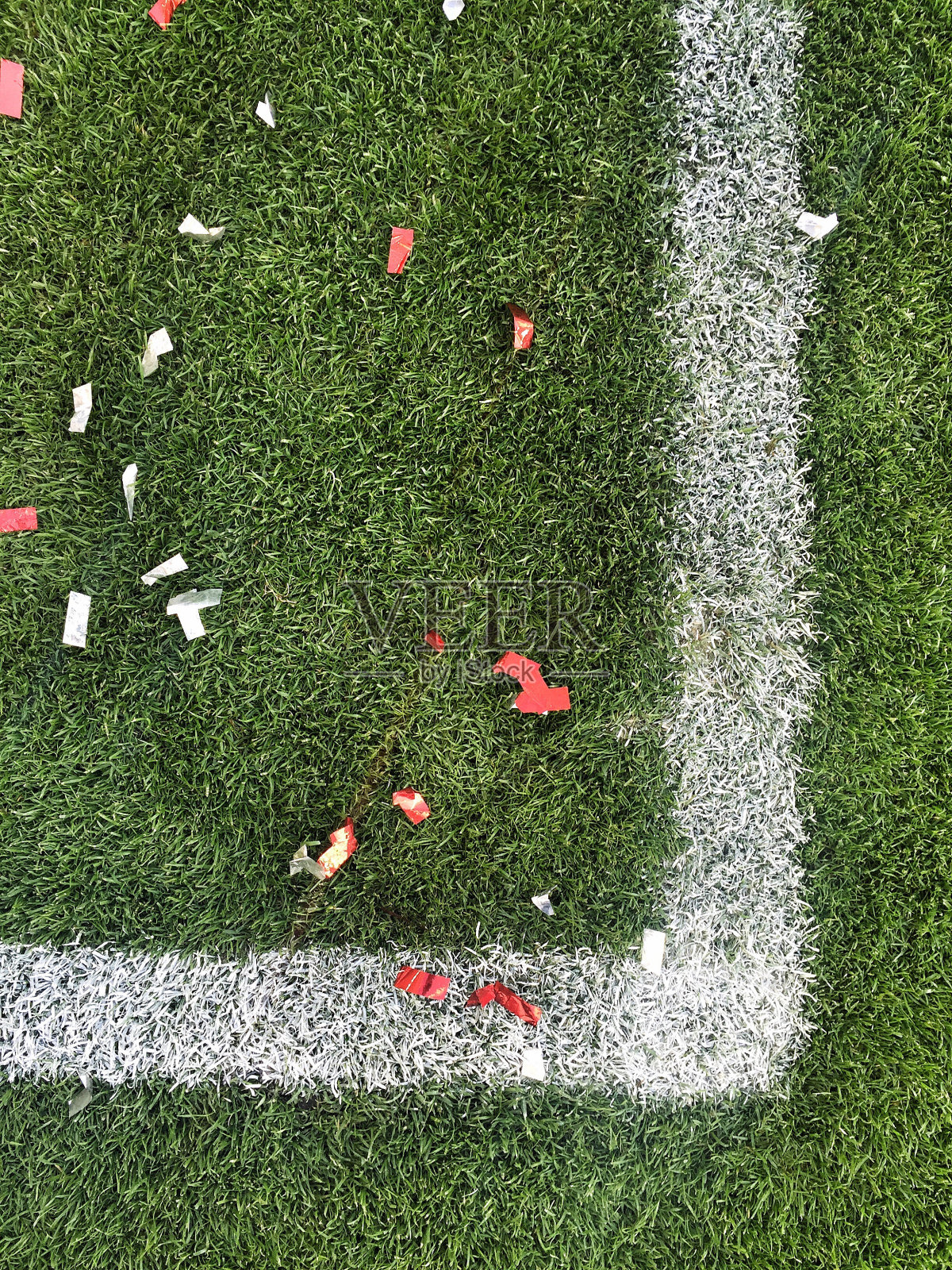 足球场上的高角度视角照片摄影图片