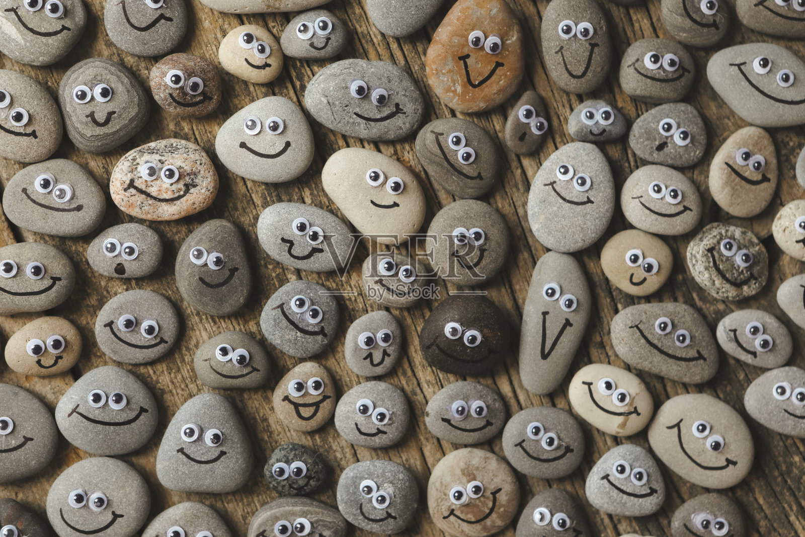 长着大眼睛的石头照片摄影图片