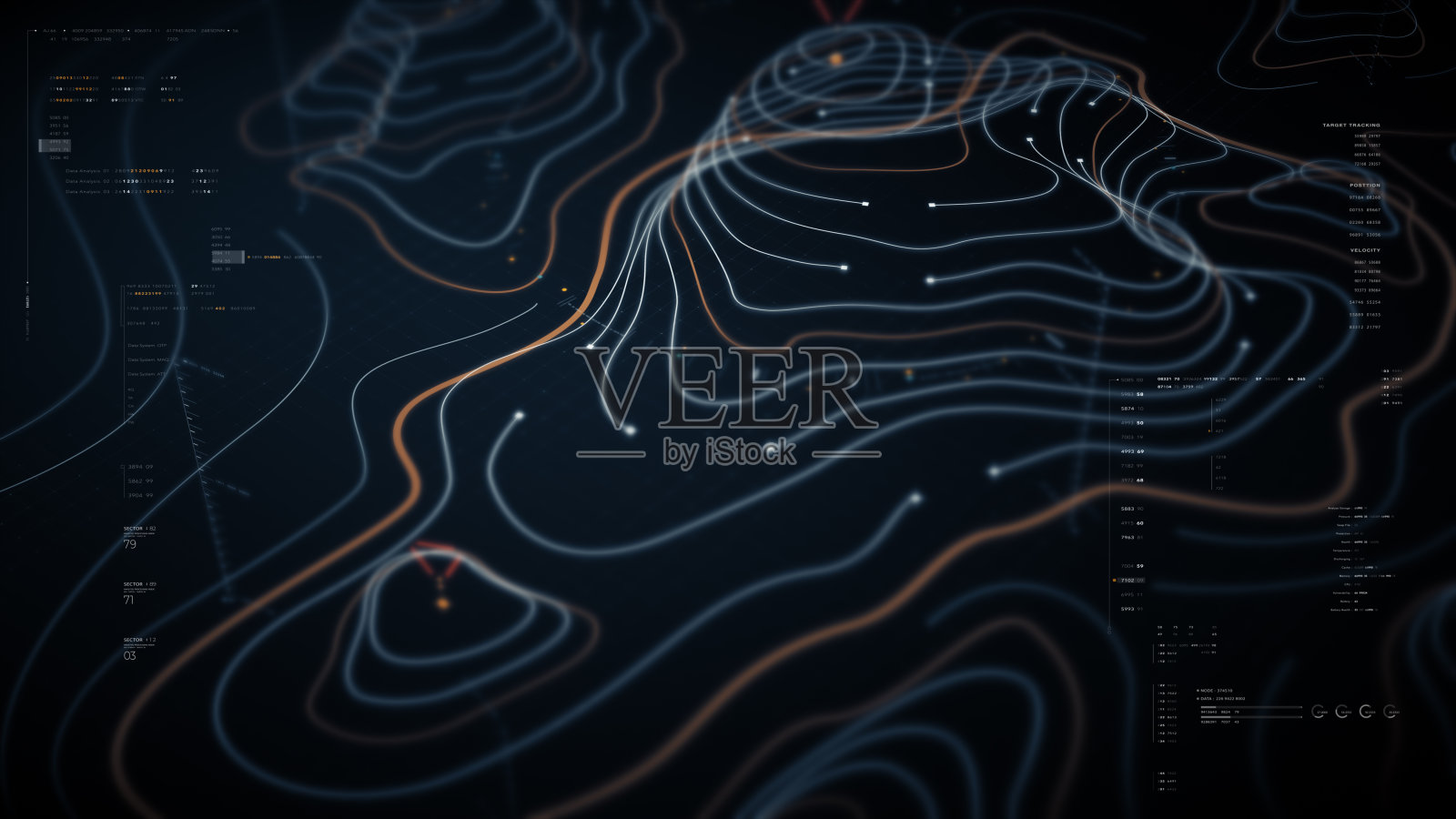 未来全息地形拓扑平视屏幕显示照片摄影图片
