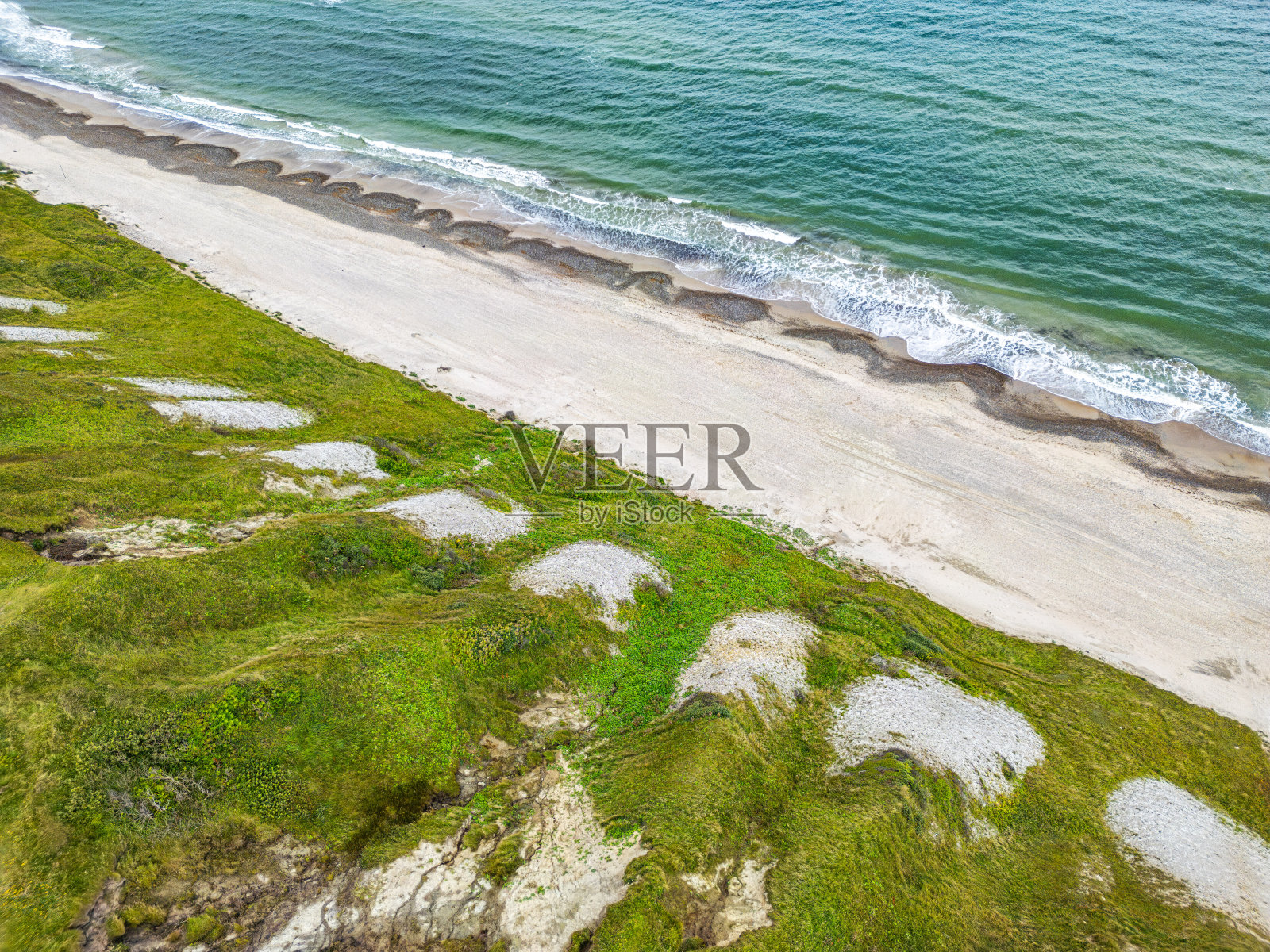 丹麦北海海岸的sinklovene天然悬崖照片摄影图片