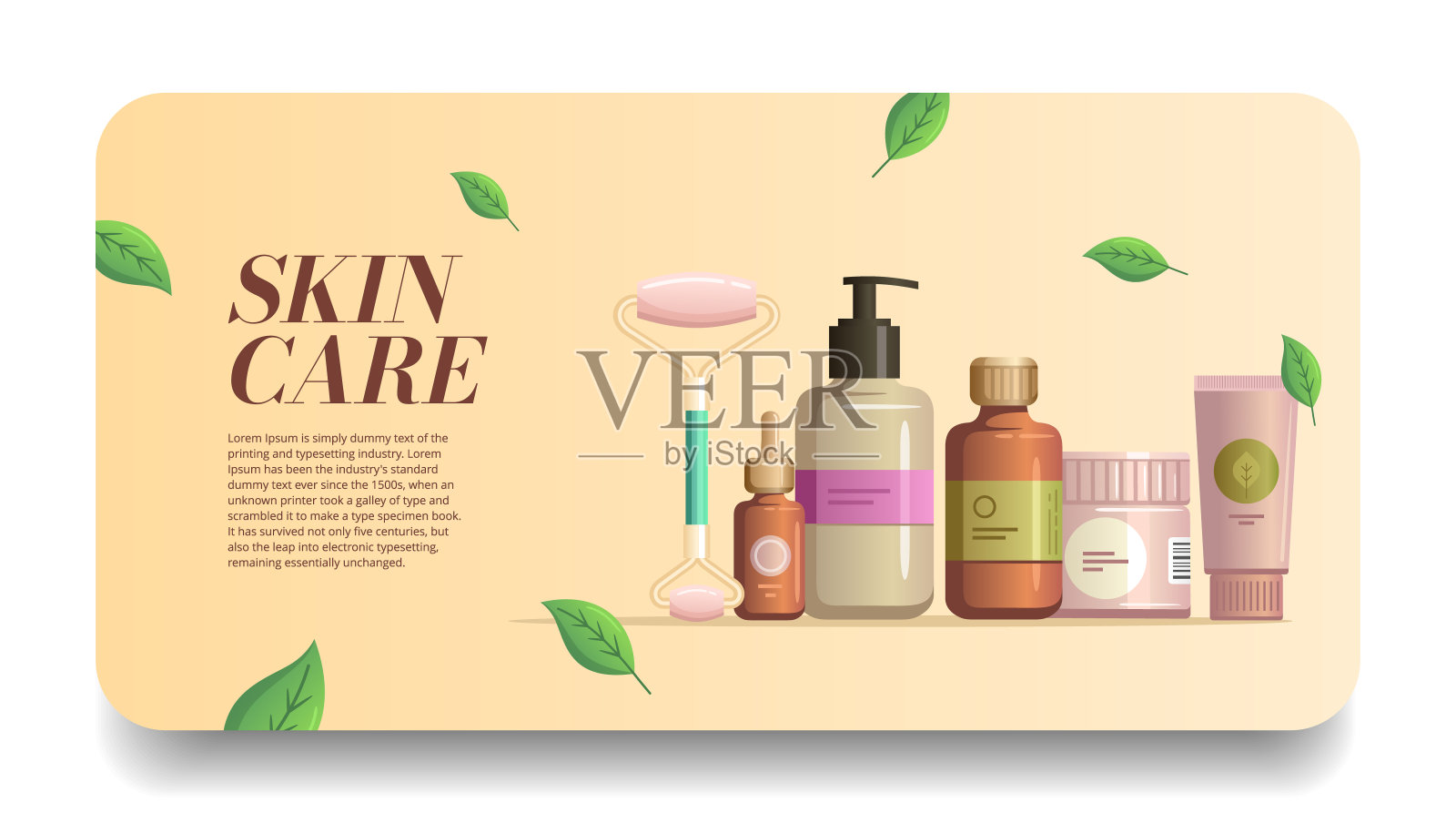 自我护理项目。水疗,芳香疗法和健康产品。香烛,精油,肥皂,石头,树叶。按摩沙龙项目矢量插图插画图片素材