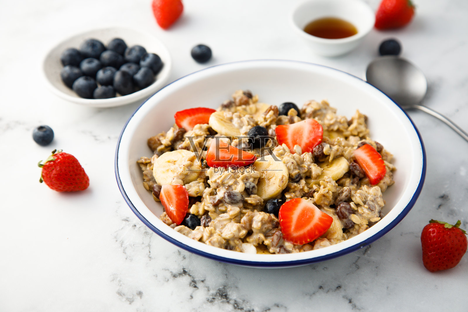 隔夜燕麦照片摄影图片