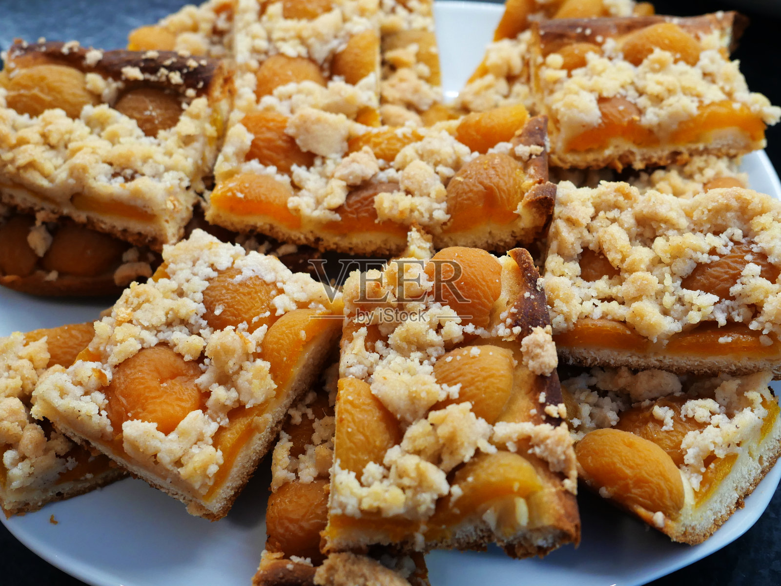 Peach-apricot蛋糕照片摄影图片