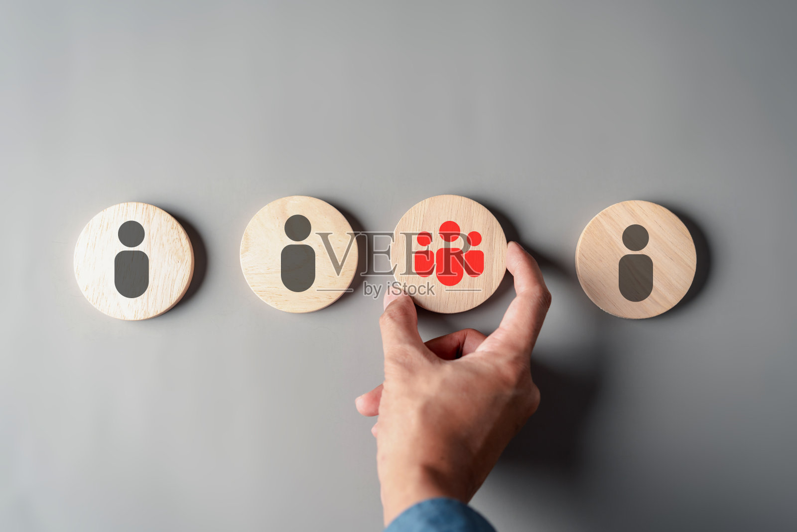 业务增长成功的实现概念,领导建立团队的规划发展领导和客户目标群体的概念。照片摄影图片