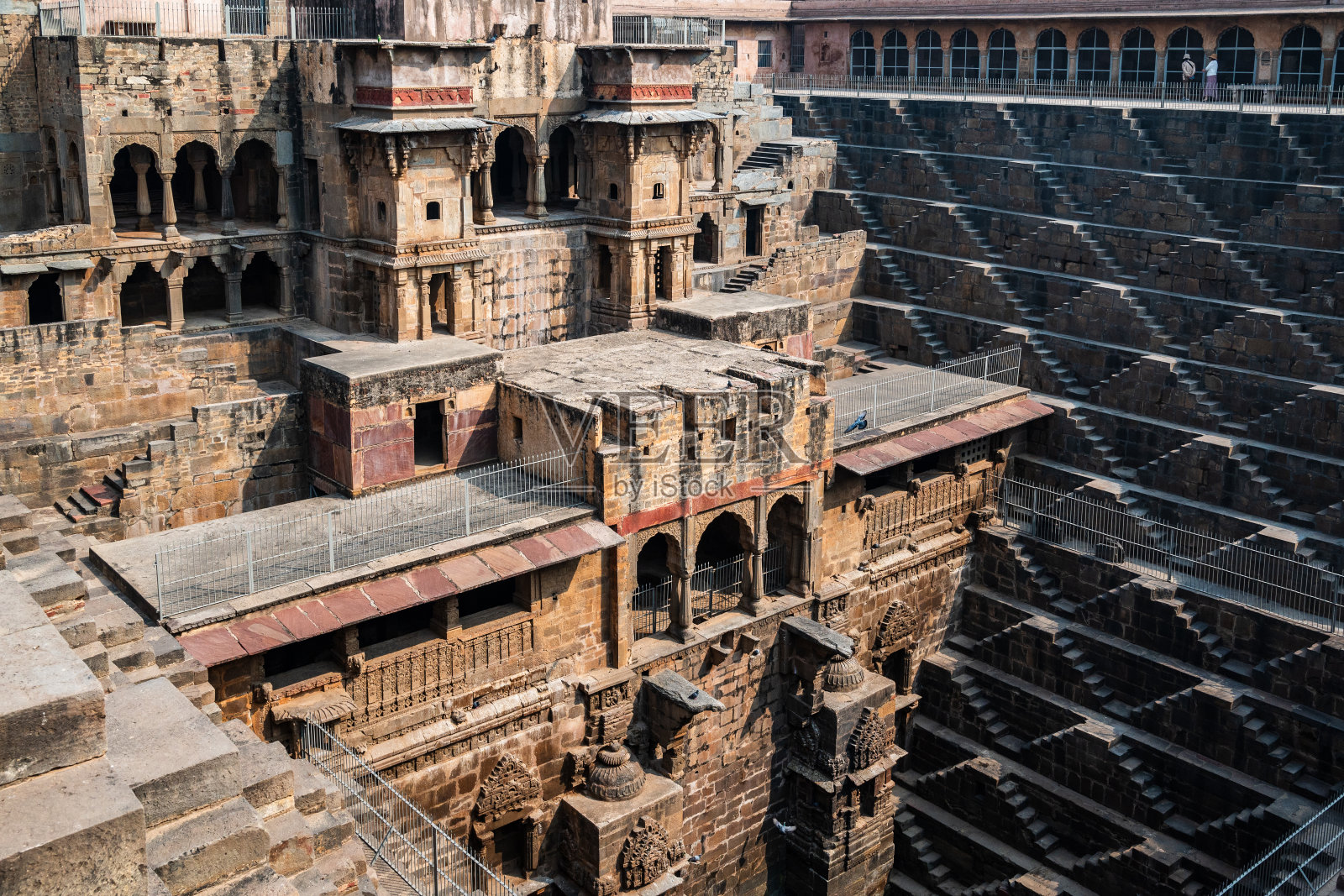 古chand baori阶梯井建于8世纪,位于印度拉贾斯坦邦照片摄影图片
