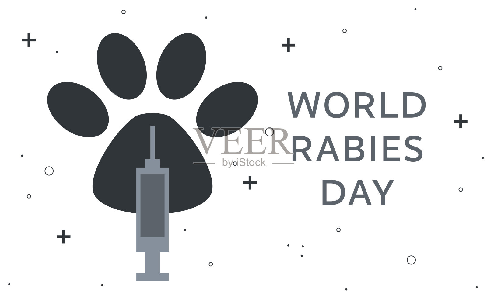 世界狂犬病日。安全有效的动物和人类疫苗。有效预防狂犬病。狂犬病控制插画图片素材