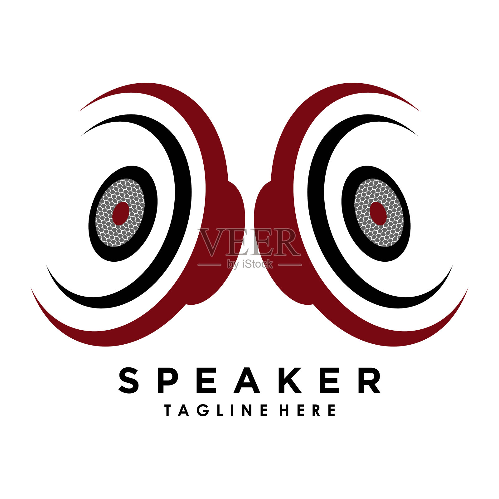 扬声器音响系统设计与创意概念溢价向量插画图片素材