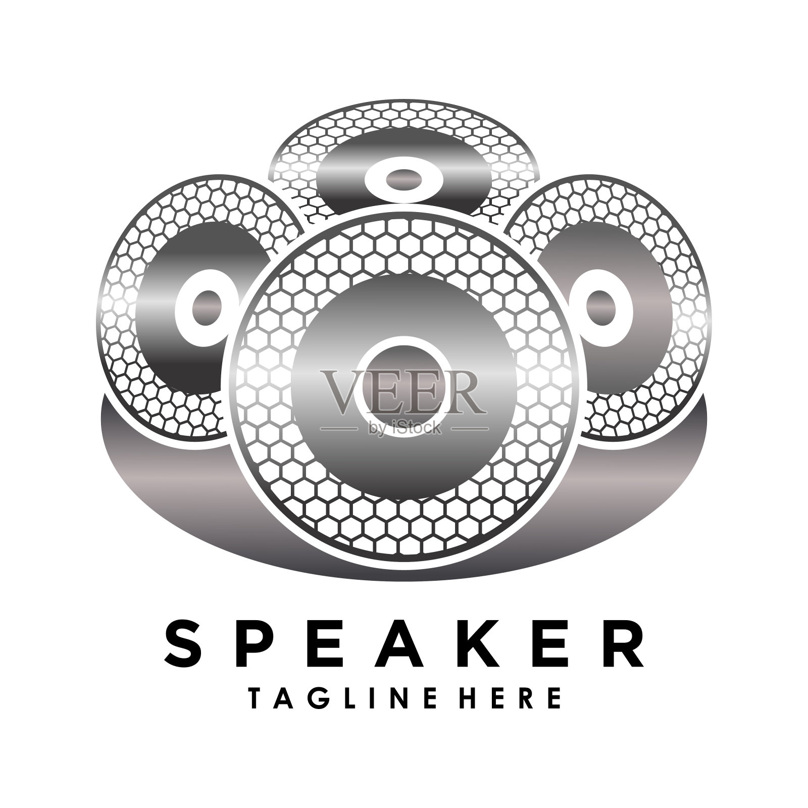 扬声器音响系统设计与创意概念溢价向量插画图片素材