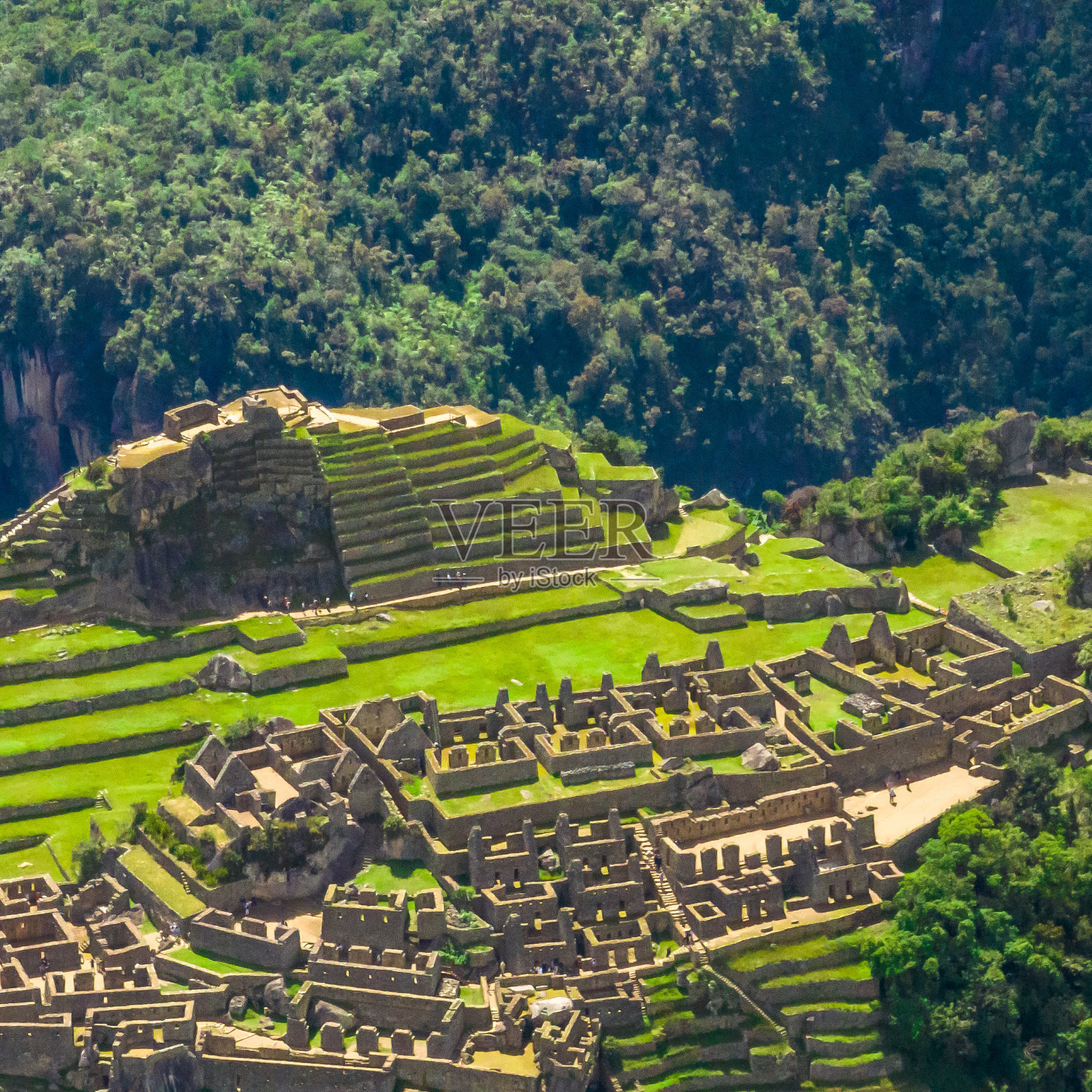 秘鲁的马丘比丘。鸟瞰图。广场形象照片摄影图片