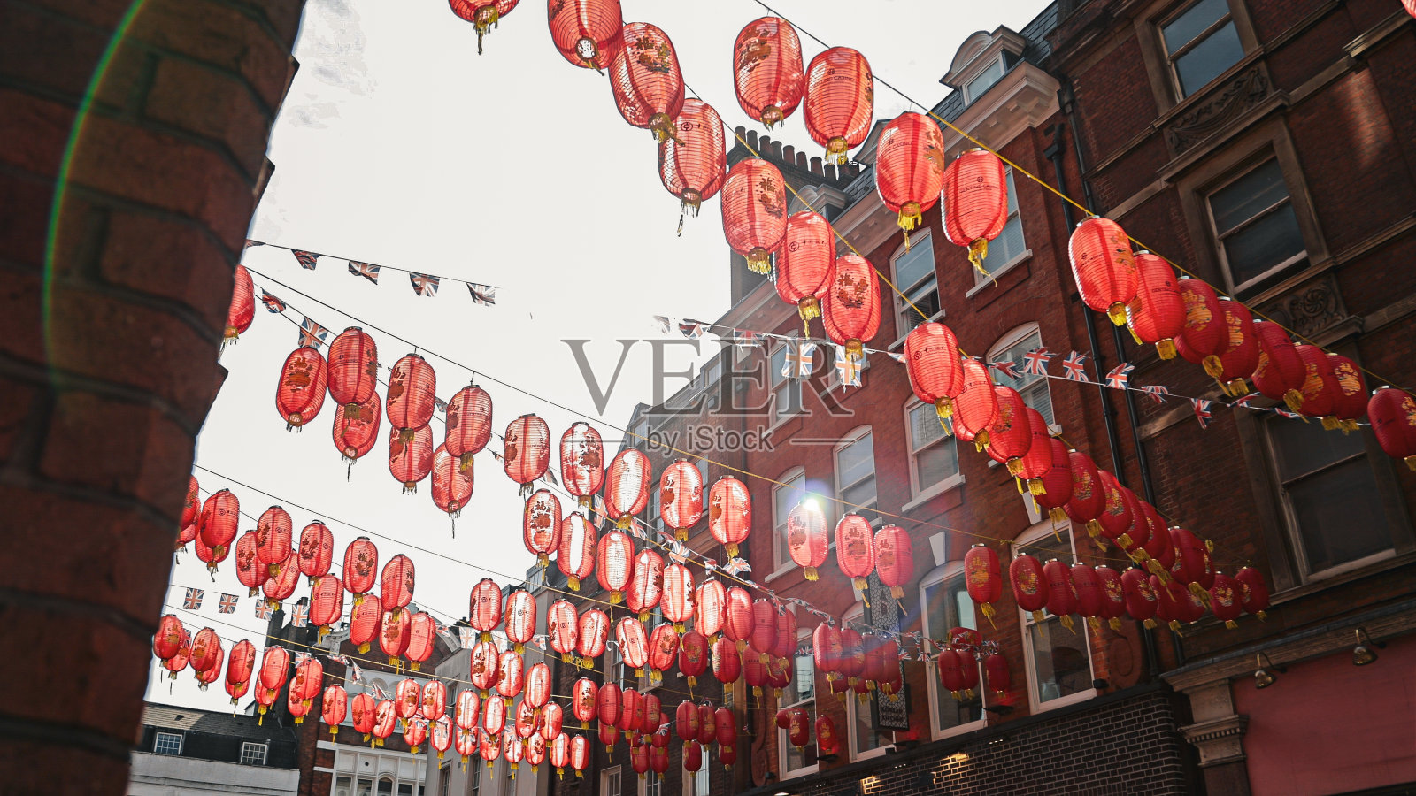 伦敦唐人街,伦敦威斯敏斯特市Soho区的唐人街,伦敦Soho区的Lampions,中国新年庆祝活动,伦敦的热门旅游目的地照片摄影图片