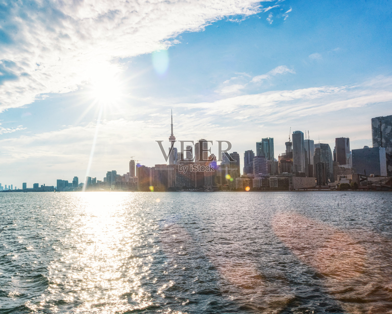 多伦多,安大略省——安大略湖的天际线照片摄影图片