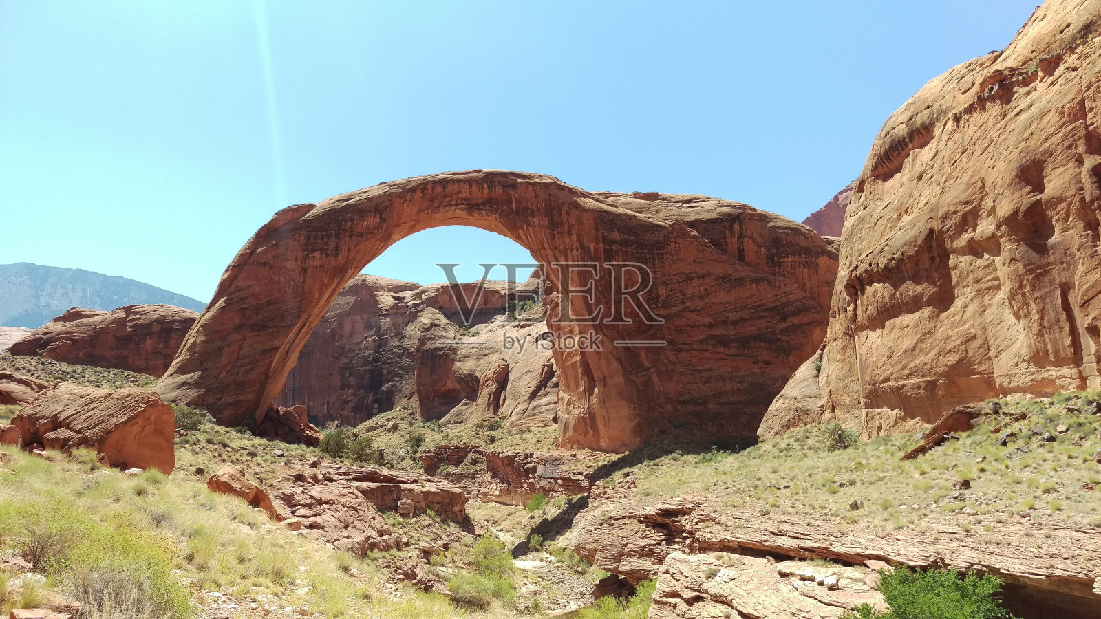 落基山的美景与晴朗的天空照片摄影图片