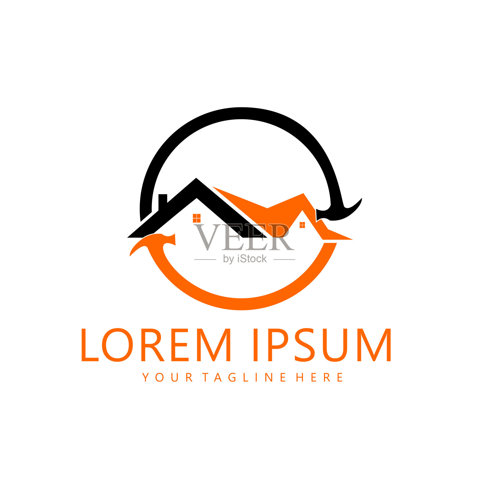 房子标志设计矢量插图插画图片素材