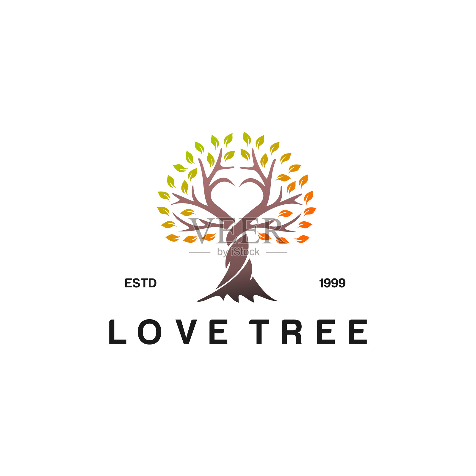 树标志设计矢量插图插画图片素材