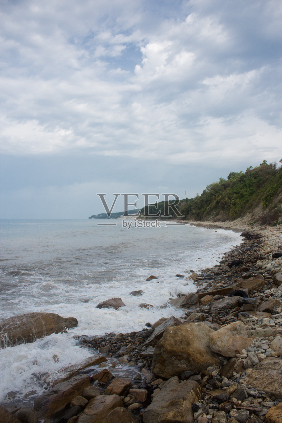 南边一望无际的黑海,背景照片摄影图片