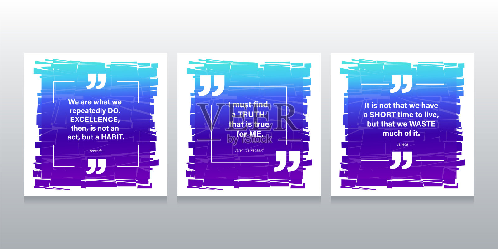 鼓舞人心的名言。社交媒体帖子模板报价。插画图片素材